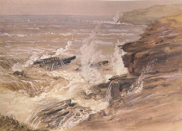 Samuel Palmer Storm and Wreck on the Cornish Coast